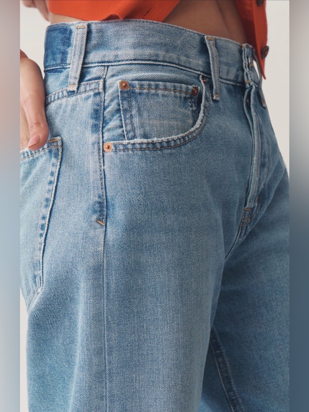Anthropologie Etica Stanton High Rise Relaxed Straight Wide Leg Jeans size 30 - Picture 5 of 14